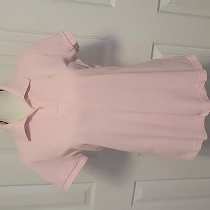 Lilly Pulitzer Pink Polo Shirt Pima Cotton Pink Colar Golf Top Resort Womens M